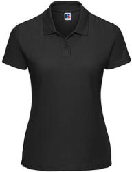 Russell Europe Női galléros póló rövid ujjú Russell Europe Ladies' Polo Poly-Cotton Blend - S, Fekete