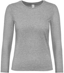 B&C Collection Női hosszú ujjú póló B&C #E190 LSL /women -S, Sportszürke