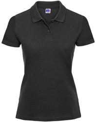 Russell Europe Női Galléros póló Rövid ujjú Russell Europe Ladies' Piqué Polo - XL, Fekete