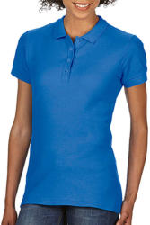 Gildan Női Galléros póló Rövid ujjú Gildan Softstyle Ladies Double Pique Polo - XL, Királykék