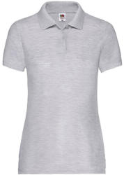 Fruit of the Loom Női Galléros póló Rövid ujjú Fruit of the Loom 65/35 Polo Lady-Fit - XS, Heather szürke