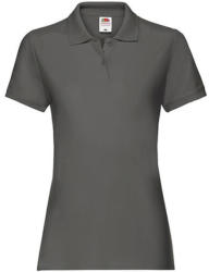 Fruit of the Loom Női Galléros póló Rövid ujjú Fruit of the Loom Premium Polo Lady-Fit - XS (8), Világos grafitszürke