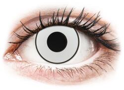 Gelflex CRAZY LENS - White Black - dioptria nélkül napi lencsék (2 db lencse) - lencsebolt