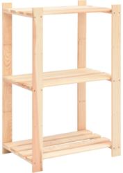 vidaXL Raft depozitare 3 niveluri, 60x38x90 cm lemn masiv pin, 150 kg (286201) Raft