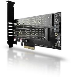AXAGON PCEM2-D PCIe NVMe+NGFF M. 2 fekete adapter (PCEM2-D)