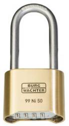 Burg Wachter No 99 Ni 50 HB 65 SB rozsdamentes biztonsági számzáras lakat