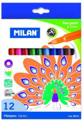 MILAN Carioci Milan 06F12, varf subtire, 12 culori (06F12)