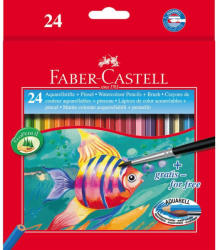 Faber-Castell Creioane Colorate Acuarela Faber-Castell 24 Buc + pensula (FC114425)