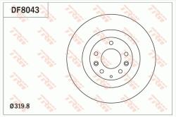 TRW Disc frana TRW DF8043 (DF8043) - automobilus