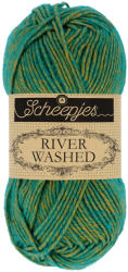 Scheepjes River Washed 958 Tiber - zöld-sárga-kék fonal