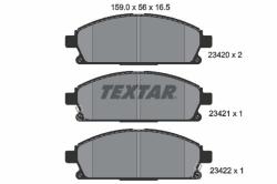 TEXTAR set placute frana, frana disc TEXTAR 2342001 (2342001)