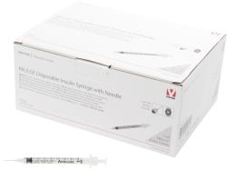 Kruuse Fecskendő Eh inzulinos 1 ml 3 részes gumidugós + Tű 29G 1/2 (112417)