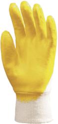 Coverguard Tenyéren, ökölcsontig mártott sárga nitril kesztyű (10)