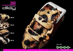  Diloy Leopardo bőr óraszíj, tigris mintás, 20mm