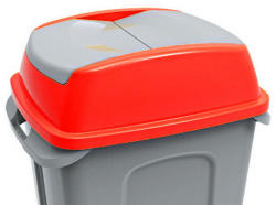 PLANET Hippo hulladékgyűjtő szemetes fedél, műanyag, piros, 70L (UP222PX)