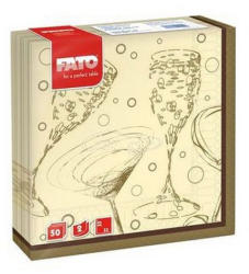 FATO Szalvéta 33x33cm mintás Brindisi/Toast 2 réteg 50 lap/csomag (82593900)