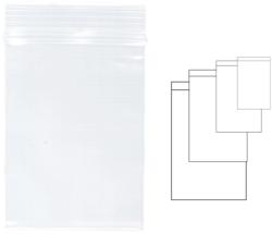 Pungi plastic cu fermoar pentru sigilare, 40 x 60 mm, 100 buc/set, KANGARO - transparente