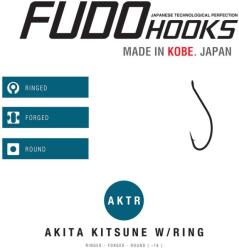 FUDO Hooks Carlige stationar FUDO Akita Kitsune with Ring (AKTR-BN) Nr. 8, BN-Black Nickel, 17buc/plic (3301-8)