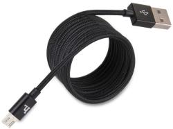hoco. - UPM05 fémszálas szövet bevonattal micro USB adat/töltő kábel 120 cm - fekete