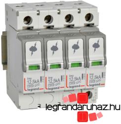 Legrand Túlfeszültség-levezető T1+T2 12, 5KA 4P, Legrand 412273 (412273)