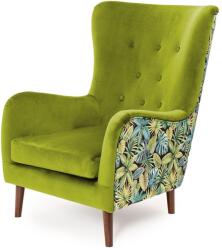 VOX bútor Marshal steppelt füles fotel, grass green/botanical