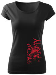DRAGOWA tricou de damă RedWar, negru 150g/m2