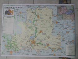  Csongrád - Csanád megye - vármegye térkép, Csongrád megye falitérkép 100x70 cm