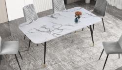 LuxD Étkezőasztal Laney 180 cm márvány kinézet / fehér