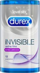 Durex Durex Invisible Extra Lubricated vékony óvszer 12db