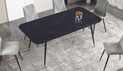 LuxD Étkezőasztal Laney 180 cm márvány fekete