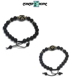  Bratara Lava cu Agata Tibetana Dzi - Rotund - Butoias - Accesorii de Argint 925 - 1 Buc - concepttropic - 60,00 RON