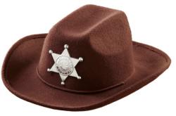  Barna cowboy kalap esüst sheriff csillaggal