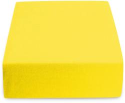 Cearsaf Jersey pentru patut copii cu elastic galben 60x120 cm