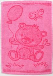  Prosop pentru copii BEBÉ ursulet de plus roz 30x50 cm Prosop