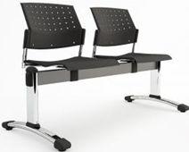 ANTARES Cinema 102 TG pad 2 műanyag ülő- és hátlap kárpitozott rátéttel fekete acélváz szürke ívelt láb BN. 4007 bordó (ANKHSZ312-30)