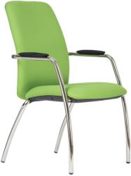 Antares 2184 Magix 4L tárgyalószék szövetborítás krómozott acélváz BN. 4004 narancssárga (ANKHSZ292-29)