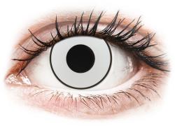 Gelflex CRAZY LENS - White Black - dioptriával napi lencsék (2 db lencse) - alensa