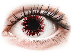 Gelflex CRAZY LENS - Harlequin Black - dioptriával napi lencsék (2 db lencse) - alensa