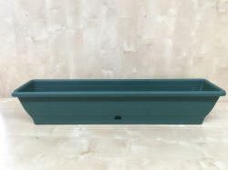  zöld virágláda tálcával, 80 cm