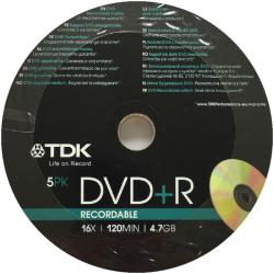 TDK DVD-R TDK Recordable 4.7GB 120min 16X SHR5 EOL 5buc (TDK-DVD-R-5PK)