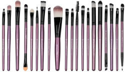 Makeup Set 20 pensule machiaj Mauve Brushes, Husa depozitare inclusa