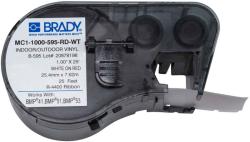 Brady MC1-1000-595-RD-WT / 131596, benzi autoadezive 25.40 mm x 7.62 m (MC1-1000-595-RD-WT)
