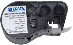 Brady MC1-1000-595-WT-BK / 131582, benzi autoadezive 25.40 mm x 7.62 m (MC1-1000-595-WT-BK)