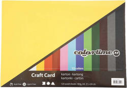 CCHOBBY Színes karton, fotókarton, A/4, 180g, 12 szín, 120 lap/cs (CRC-214270) - mesescuccok