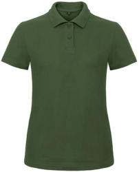 B and C Női galléros póló rövid ujjú B&C Ladies' Piqué Polo Shirt - PWI11 - L, Sötétzöld