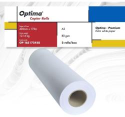 Optima Rola hartie plotter premium A2 420mm x 175m, 80g/mp, Optima (OP-165175420)