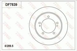 TRW Disc frana TRW DF7839 - automobilus