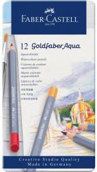Faber-Castell Creioane Colorate Faber-Castell Aquarelle Goldfaber, 12 Culori, Cutie Metal (FC114612)