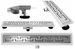 Rea Set rigola pentru dus plus capac 80 cm Rea Greek Inox (5902557301294)