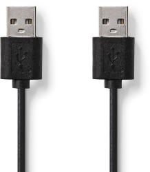 Nedis Cablu USB 2.0 Nedis USB A tata - USB A tata 2m negru (CCGT60000BK20) - sogest